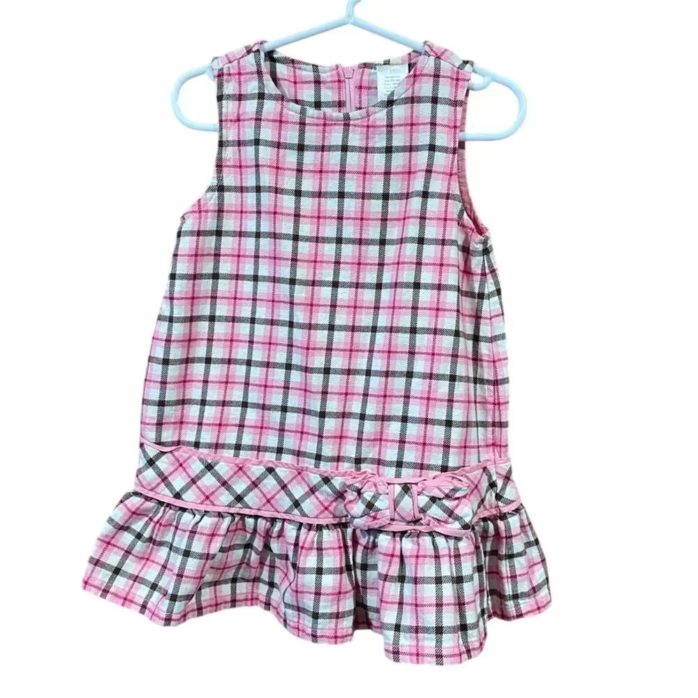Gymboree Dress Sz 2T Pink Plaid Dress Layering Dress Sleeveless Dress